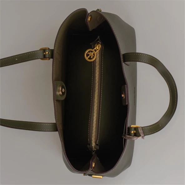 Jacquline Yeşil Faethon Kadın Casual El Çantası - Resim 3