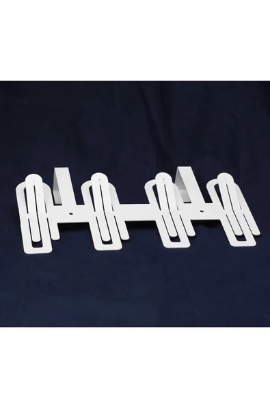 Modern Desenli Metal Kapı Arkası Askılığı Beyaz - 4