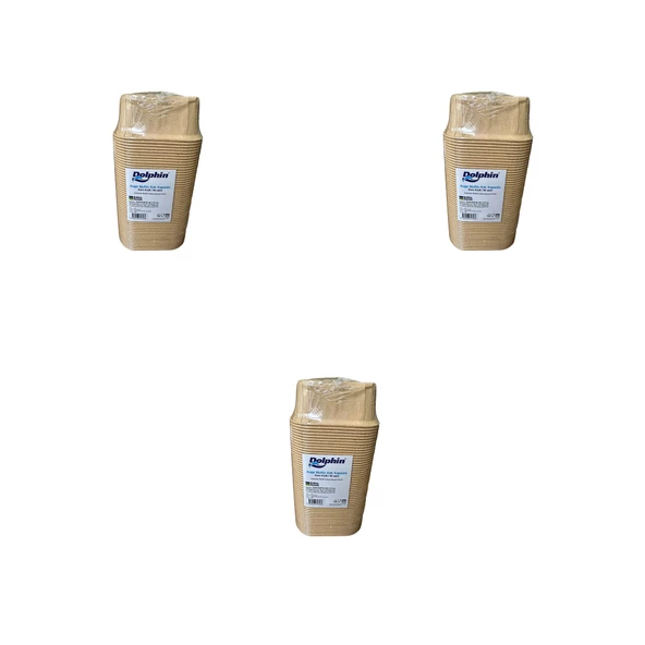 Dolphin Muffin Kare Kağıt Kraft Sarı Kek Kalıbı Kapsülü Kabı - 50 Adetlik 3 Paket
