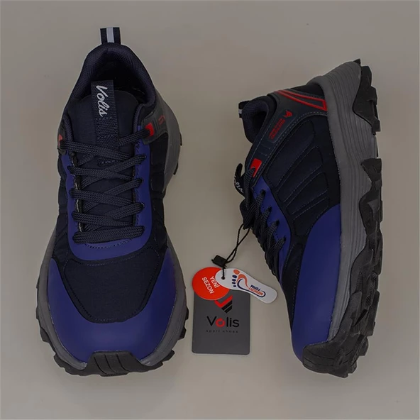 Trend Adımlar Lacivert 4 Mevsim Erkek Trekking Ayakkabı - Resim 5