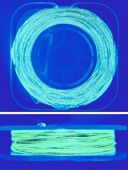 Eagenset Hazır Çapari Kombini Boru Sim Ultraviyole Uv Neon Fıstık Yeşili - Kırmızı Makarada - Resim 3