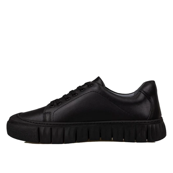 Slayka Siyah Slayka Glacier Hakiki Deri Erkek Casual Ayakkabı - Resim 3