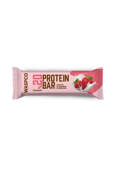 Waspco Çilek Aromalı Yüksek Proteinli Bar 40 gr