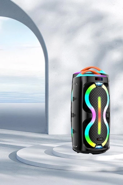 Torima D36 RGB Işıklı Mikrofonlu Kumandalı TWS Bluetooth Hoparlör Speaker - 4