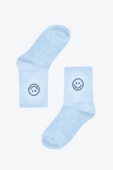 Mavi Smile Bamboo Soket Çorap