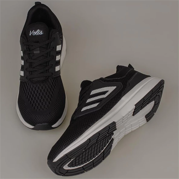 Trend Adımlar Siyah Memory Foam Hafif Erkek Sneaker - Resim 5