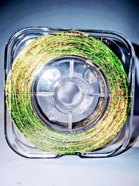 Eagenset Hazır Çapari Kombini Boru Sim Ultraviyole Uv Neon Fıstık Yeşili - Kırmızı Makarada - Resim 9