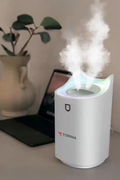 Torima H7 Beyaz 3000ml Ultrasonik Renkli Hava Nemlendirici Buhar Makinesi Ve Aroma Difüzörü - 4