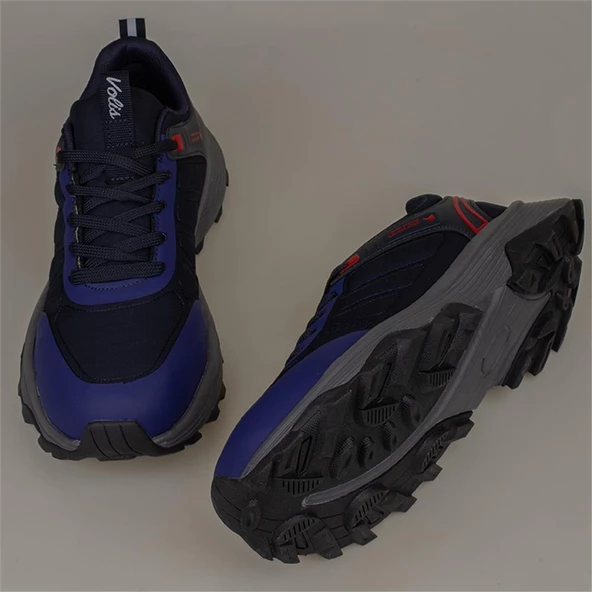 Trend Adımlar Lacivert 4 Mevsim Erkek Trekking Ayakkabı - Resim 6