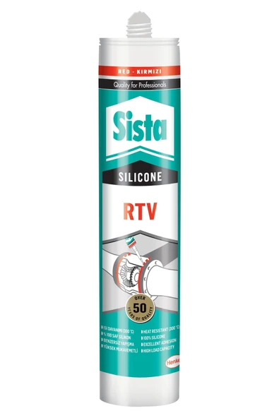 Sista 3'lü Paket Rtv Silikon Sıvı Conta (300° C) Kırmızı 310 ml
