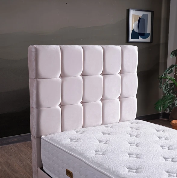 Yatakcım Lucas Perfect Baza + Başlık + Yatak Set (3 lü set) Krem - 6