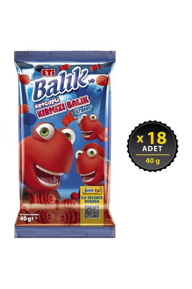 Kırmızı Balık Kraker 40 g x 18 Adet