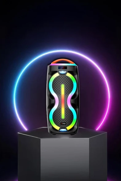 Torima D36 RGB Işıklı Mikrofonlu Kumandalı TWS Bluetooth Hoparlör Speaker - 2