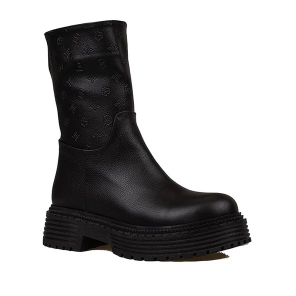 Pierre Cardin Siyah Kadın Logolu Casual Bot - 2