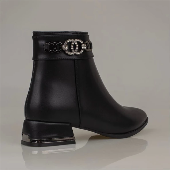 Trend Adımlar Siyah Pearl Kadın Klasik Bot - Resim 6