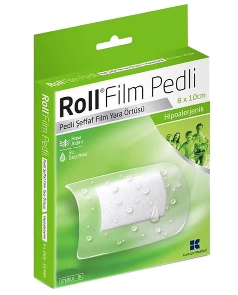 Roll Film Pedli Şeffaf Film Yara Örtüsü 8 x 10 Cm