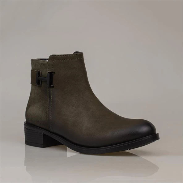 Trend Adımlar Haki Heidi Kadın Casual Bot - 2