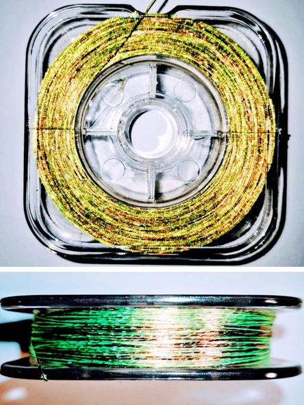 Eagenset Hazır Çapari Kombini Boru Sim Ultraviyole Uv Neon Fıstık Yeşili - Kırmızı Makarada ürün görseli 1