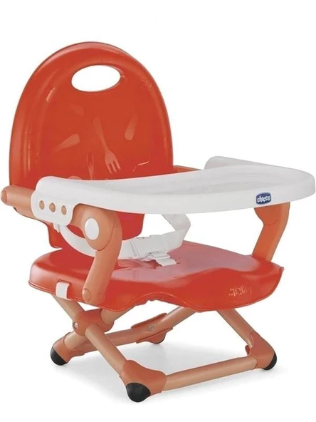 Chicco Booster Seat Pocket Snack Poppy Tur/Red Yükseltici Mama Sandalyesi