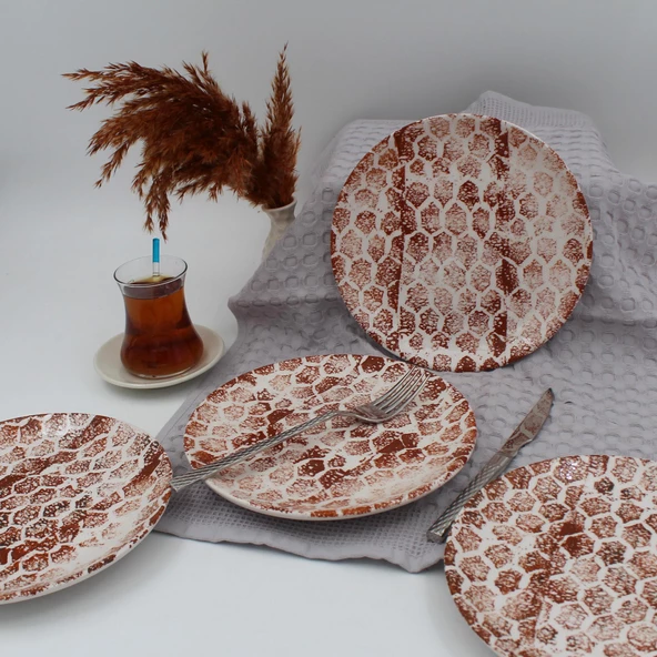 Snake 20 Cm Pasta Tabağı Karamel - 3