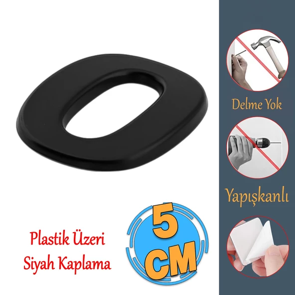 Yapışkanlı Kapı Numarası Küçük Boy 50 mm 5 cm Numara 0 Rakam Sıfır Sayı Siyah Renk Numaralar 1 Adet