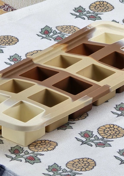 Silikon Kek Kurabiye Kalıbı - 12li Dubai Çikolatası Kalıbı - Isıya Dayanıklı - 3