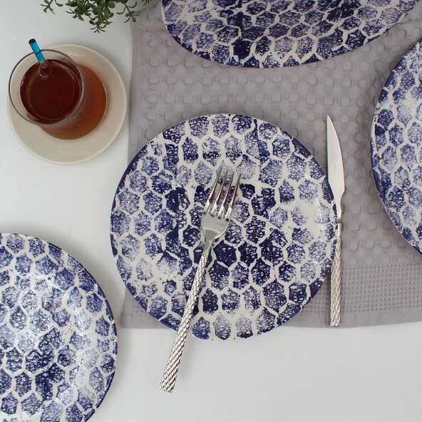 Snake 20 Cm pasta Tabağı Mavi - 3