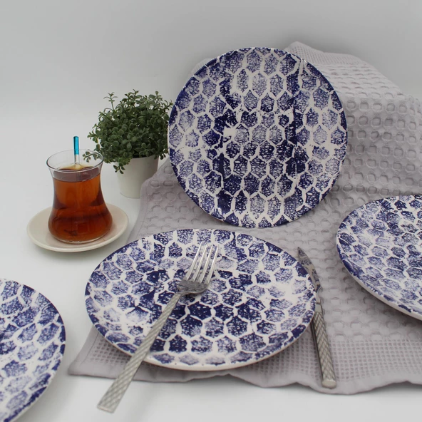 Snake 20 Cm pasta Tabağı Mavi - 2