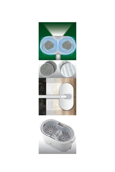 Kivi  Kovalı Otomatik Şarjlı Mop ve Paspas - 3