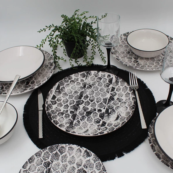 Snake 48 Parça Yemek Takımı Siyah - 5