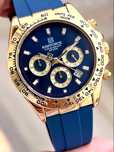 Naviforce Silikon Kordon İç Fonksiyonları Aktif 3 Atm Suya Dayanıklı Erkek Kol Saati E.N8054.LS - Resim 5