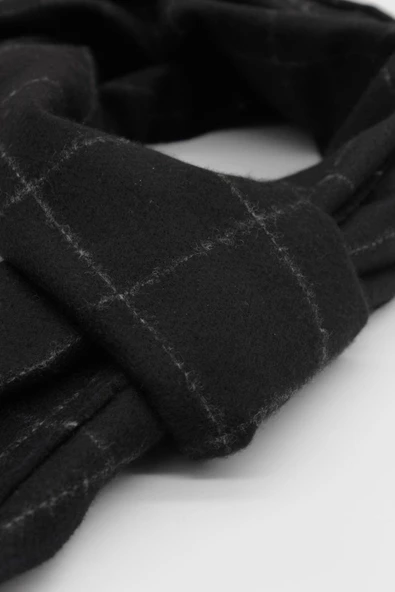 Siyah Desenli Kaşkol 1067245106_001 - Resim 2