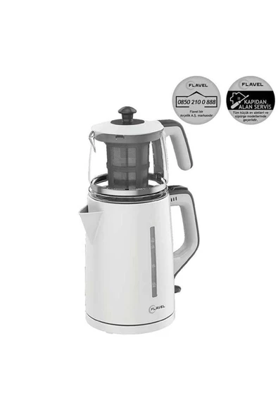 FLAVEL  Flv140 Çay Makinesi Beyaz - 3