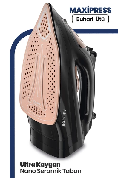 GOLDMASTER  Maxipress Ütü GM-7613G Buharlı 2200W - Resim 2