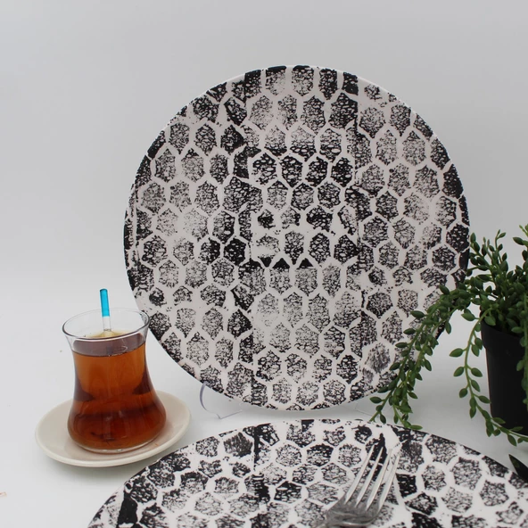 Snake 25 Cm Servis Tabağı Siyah - 2