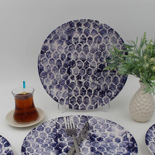 Snake 25 Cm Servis Tabağı Mavi - 3