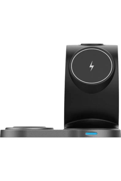 sommeow  SW-CWF110 Telefon Kulaklık Akıllı Saat 15W 3 in 1 Magsafe Kablosuz Şarj Cihazı - 6