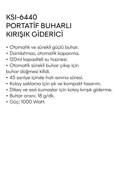 Kiwi  El Tipi Buharlı Kırışık Giderici - 2