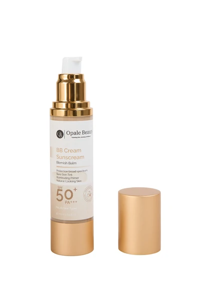 Opale Beauty BB Cream Sunscreen SPF 50+ ve PA++++ Ton Eşitleyici - Leke Balsamı -Aydınlatıcı Astar - Doğal Cilt - 3