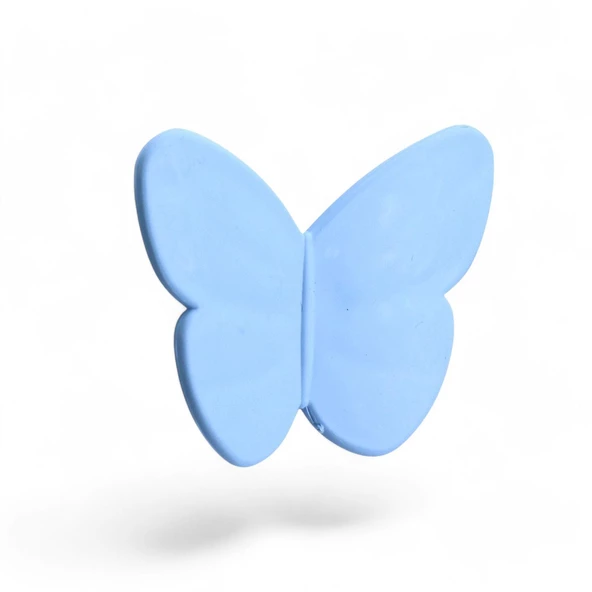 Plastik Kulp Mavi Mobilya Çoçuk Odası Kız Erkek Dolap Kapak Kulpu Dekoratif Çekmece Kulbu 10 ADET - 2