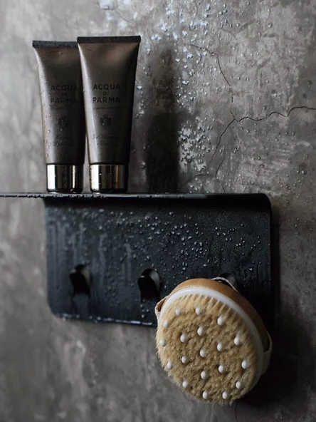 Modern Paslanmaz Metal Duş Rafı, Duş Düzenleyici, Banyo Rafı, Bayno Şampuanlık Siyah - 2