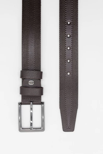 Koyu Kahverengi Analin %100 Deri Kemer 1046245200_400 - Resim 3