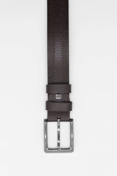 Koyu Kahverengi Analin %100 Deri Kemer 1046245200_400 - Resim 4