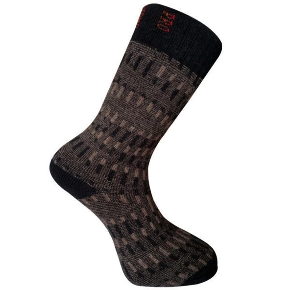 Kuzu Yünü  Havlu Erkek Çorabı - Yupik - Kahverengi - No: 41-44 (13906) ürün görseli 1