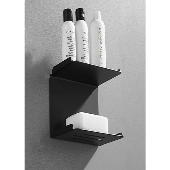 Siyah Metal Çok Fonksiyonlu El Sabunluğu, Sabunluk Standı Siyah - 2