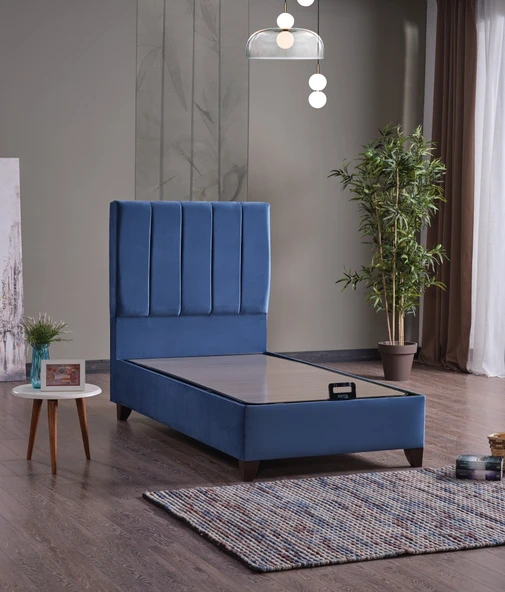 Yatakcım Blue Star Baza + Başlık + Yatak Set (3 lü set) Mavi - 4