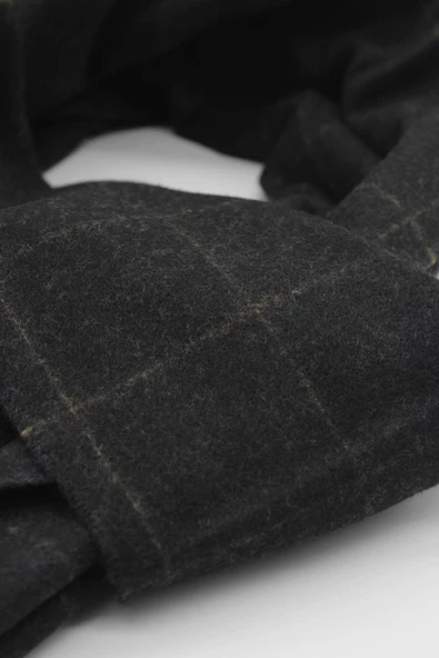 Siyah Desenli Kaşkol 1067245106_003 - Resim 2