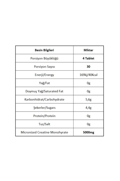 Creabig CHEW Vişne Aromalı Çiğnenebilir Kreatin Tablet 120 adet 30 Servis - 2