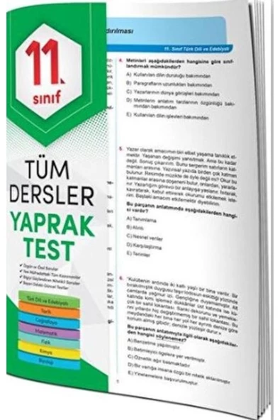 Timaş Yayınları 11. Sınıf Tüm Dersler Yaprak Test
