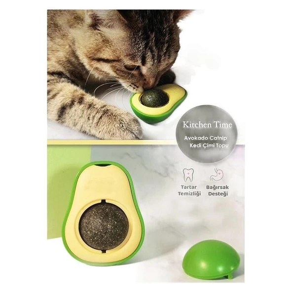 Toys   Avokado Kedi Çimi Topu Avokado Kedi Nanesi Oyuncağı